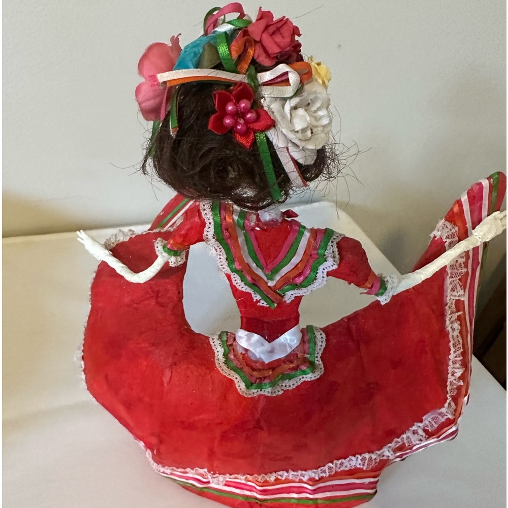 Paper mache día de los muertos display doll